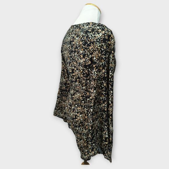 Womens Free People Deep V Front Tie Sash Black Flowered Romper Size XS - Picture 5 of 9